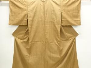 縞模様織り出し手織り紬着物